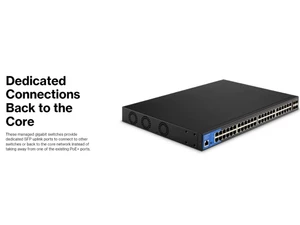 Linksys Managed gigabit POE+ Switch-Connections back to core