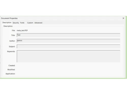 pdfcruiser document properties