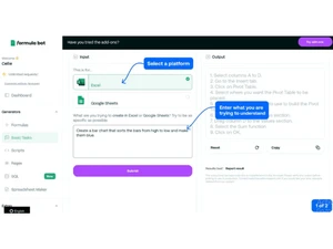 Formula Bot Basic Task