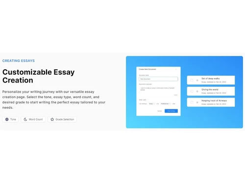 Charley AI-Versatile essay creation page