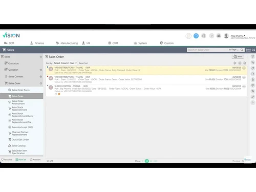 Vision ERP Procurement