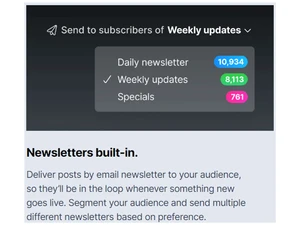 ghost newsletter built in