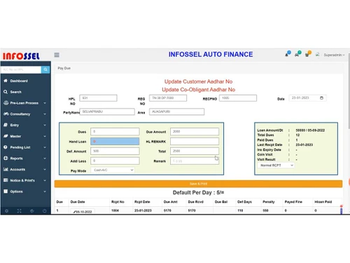 infossel-auto entry