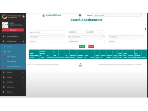 ovid hms patients search