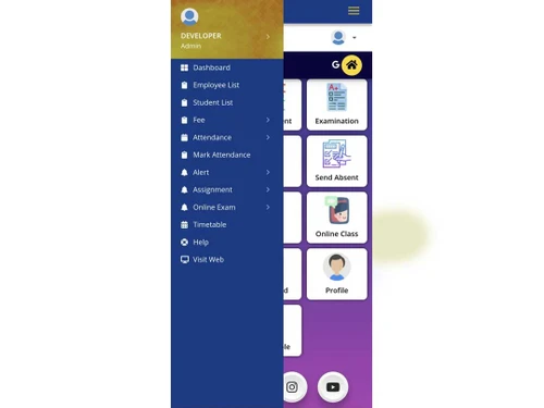 edurbs school erp dashboard