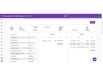 coldstoreapp party ledger