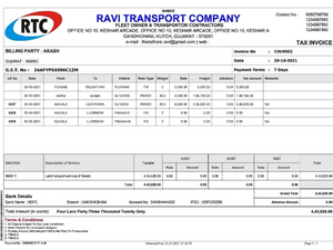 truckbilty invoice