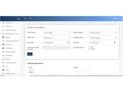 bhartisofttech dashboard