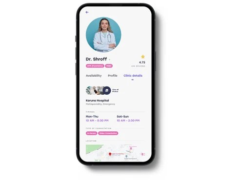 docveda doctor appointment details
