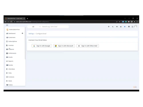 subscriptionflow settings