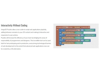 Verge3D Interactivity without coding