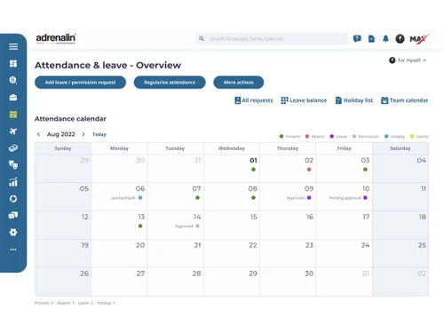 Adrenalin HRMS Leave and Attendance Management