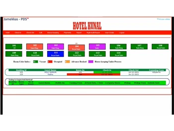 jamekkas hotel management software room availability