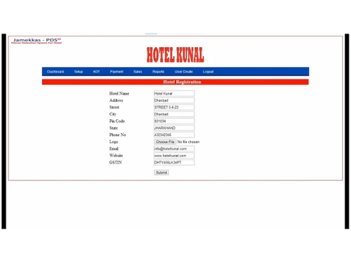 jamekka restaurant management registration