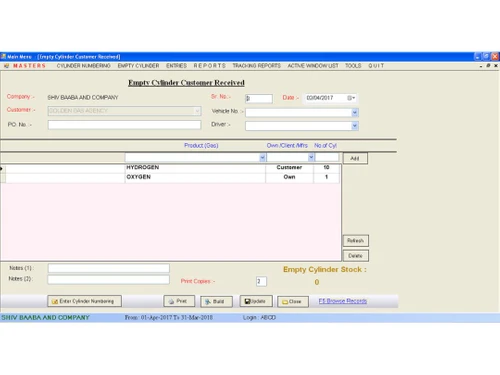 cylinder tracking software-received