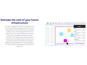 Holori Cloud Diagrams Estimate cost of future infrastructure