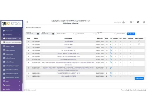 ezstock dashboard