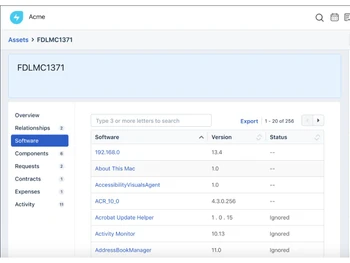 freshservice software-assets