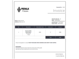 prewalk invoice