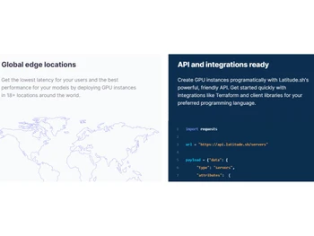 Latitude Sh API & integrations ready