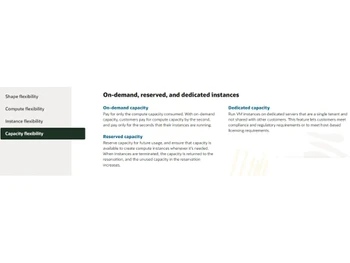 Oracle Cloud Infrastructure Capacity flexibility