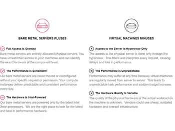 Bigstep Bare metal servers pluses