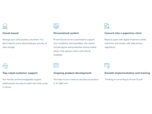 PROVET Cloud-Features