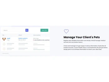 Veterian-Manage client's pets