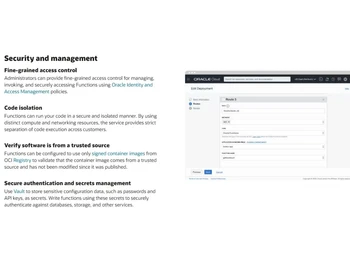 OCI Functions-Security & Management