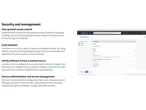 OCI Functions-Security & Management
