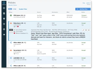 Sophos Firewall policies