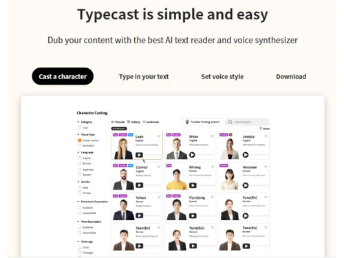 Typecast-Dub your content