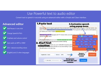 Notevibes-Text to audio editor
