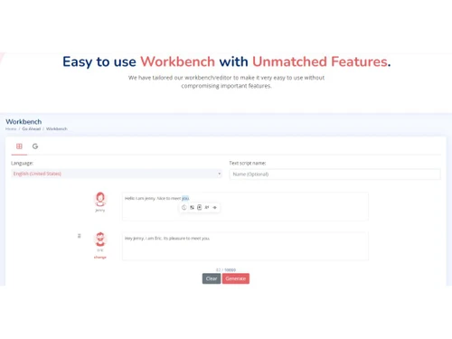 Speechactors-Easy to use workbench
