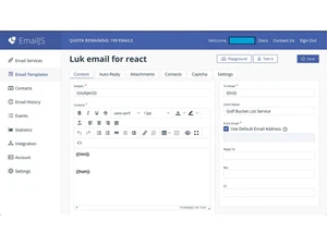 EmailJS Dashboard