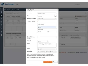 glassmanager invoice