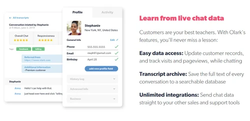 Olark live chat learn