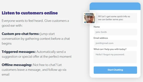 Olark online customer quarry