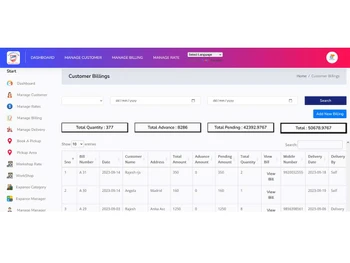 laundrylog customer billing