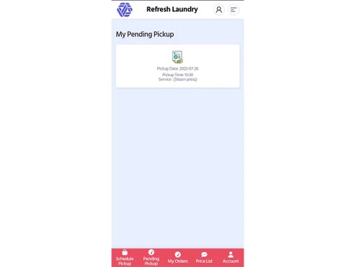 laundrylog pickup pending