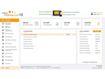 Softronix Pharma Suite Dashboard