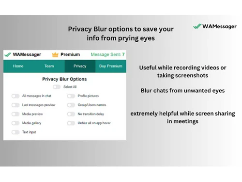 Wamessager Privacy feature