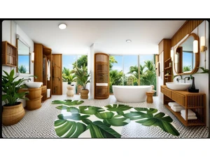 Interior AI Tropical bath room
