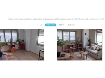 AI Room Planner Rendered Living room design
