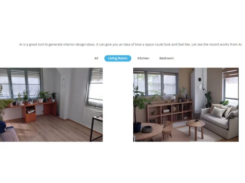 AI Room Planner Rendered Living room design