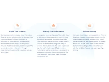 Workspot Cloud PC Rapid time