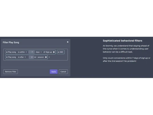 Stormly Behavioral filters