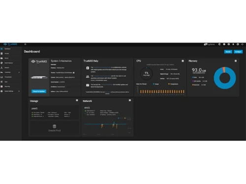 TrueNAS Dashboard
