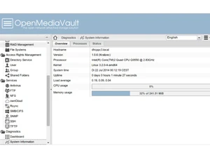 OpenMediaVault Dashboard