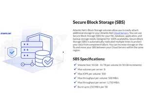 Atlantic Net Cloud Platform Secure block storage
